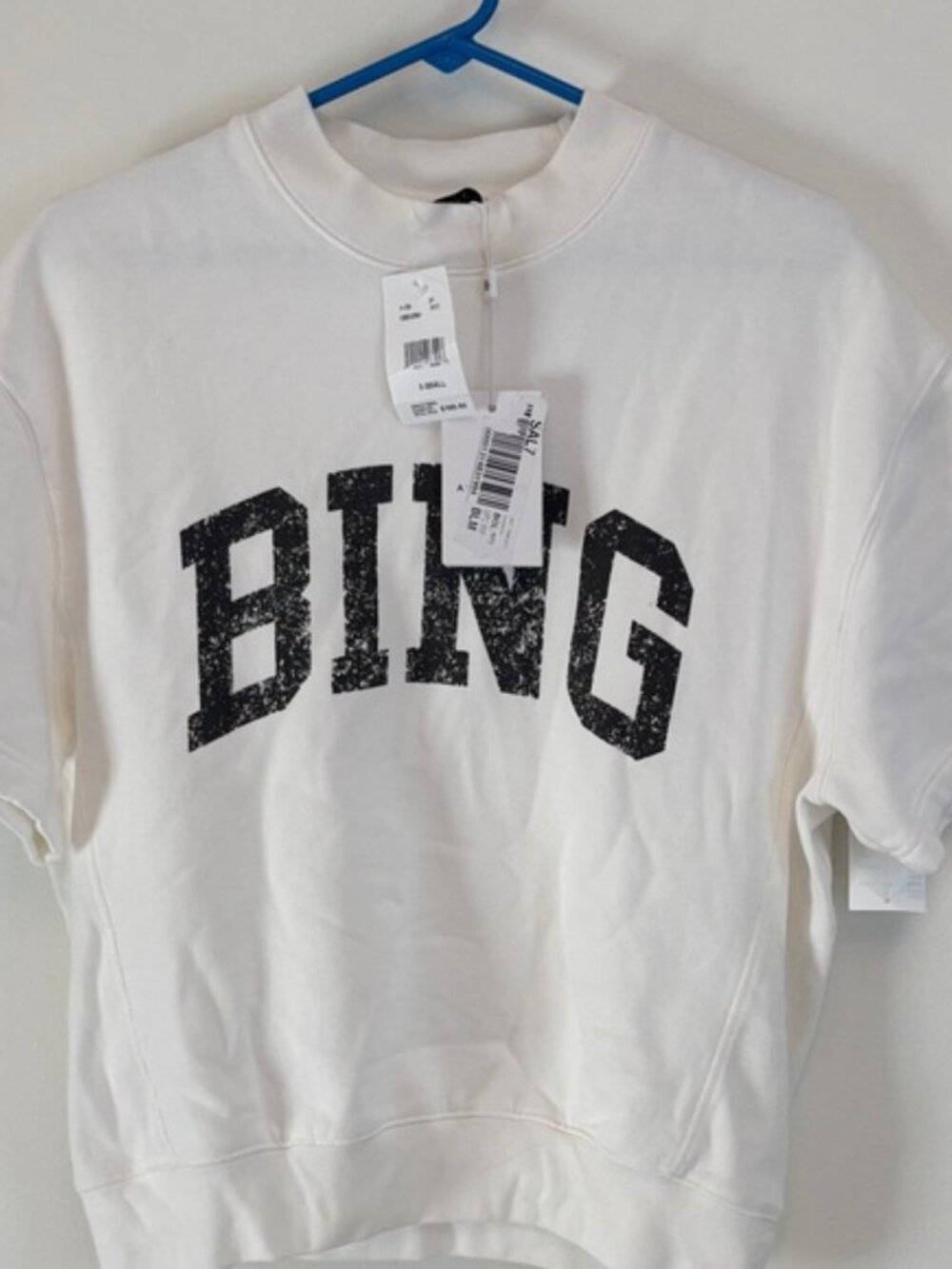ANINE BING Jay Bing Oversized Short Sleeve Sweatshirt – Size XS – NWT - Picture 9 of 16